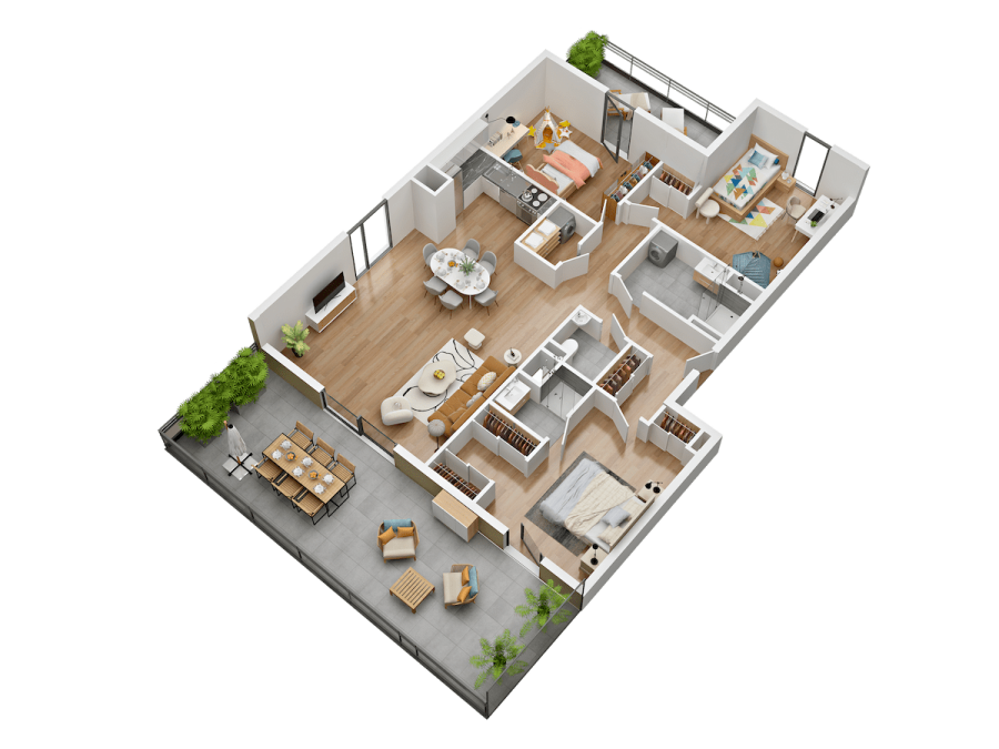 L'Orée du Parc - Axonométrie T5