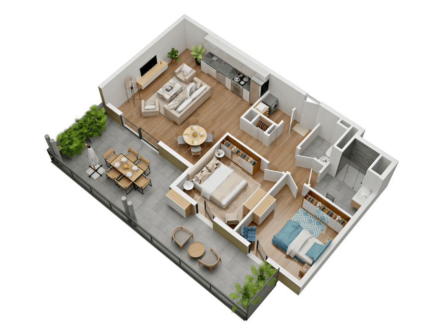 L'Orée du Parc - Axonométrie T3