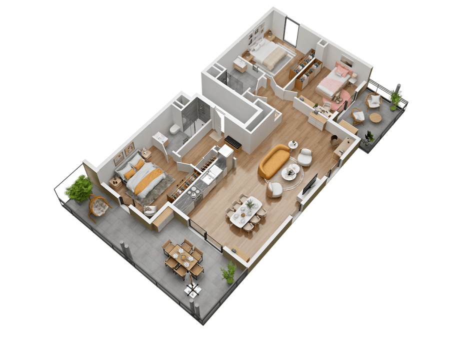 L'Orée du Parc - Axonométrie T5